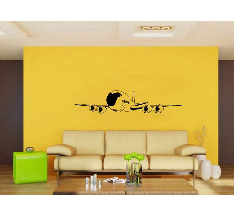 17 Stories Boeing KC135 Stratotanker Airplane Silhouette Vinyl Wall